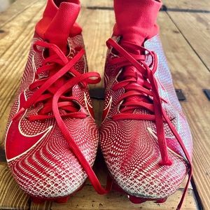 RARE!! Mens Nike Vapor Untouchable Pro 3 TD Football Cleats Red White Size 9